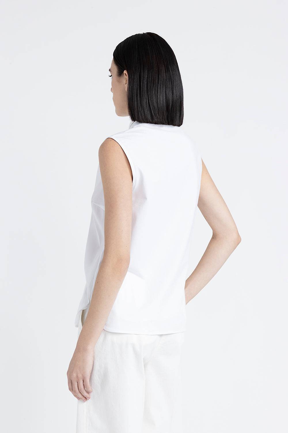 Peserico Camicia senza maniche in popeline Offerta Pasqua