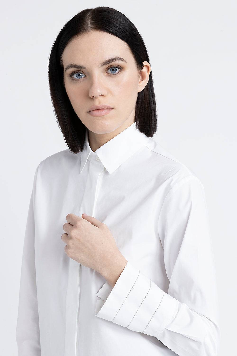 Peserico Camicia in popeline di cotone stretch Offerta per la Festa della Mamma