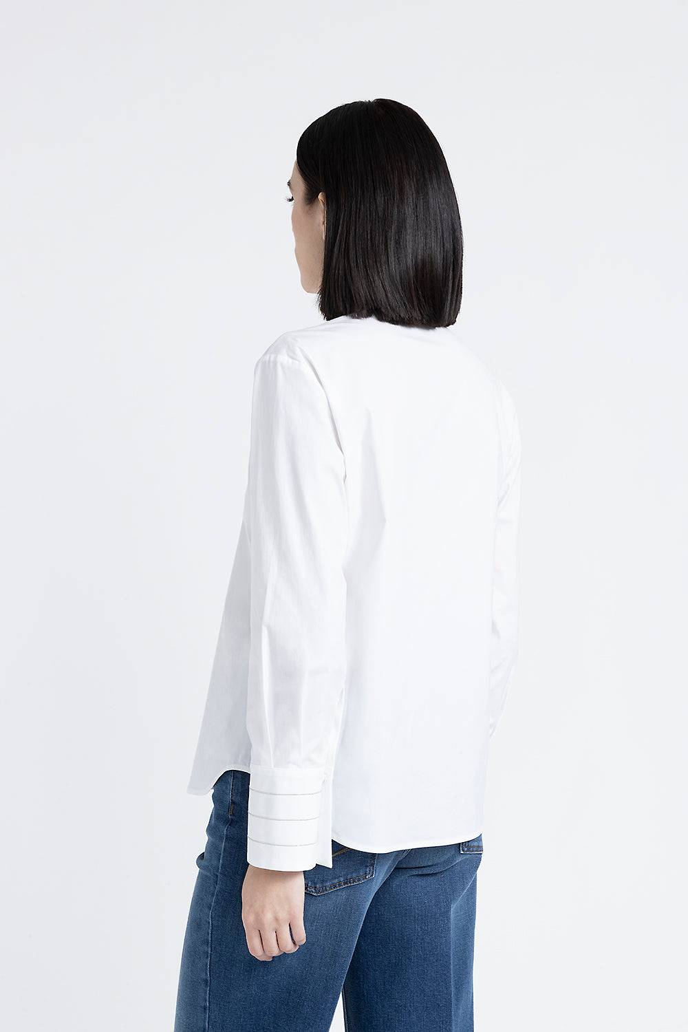 Peserico Camicia in popeline di cotone stretch Offerta per la Festa della Mamma
