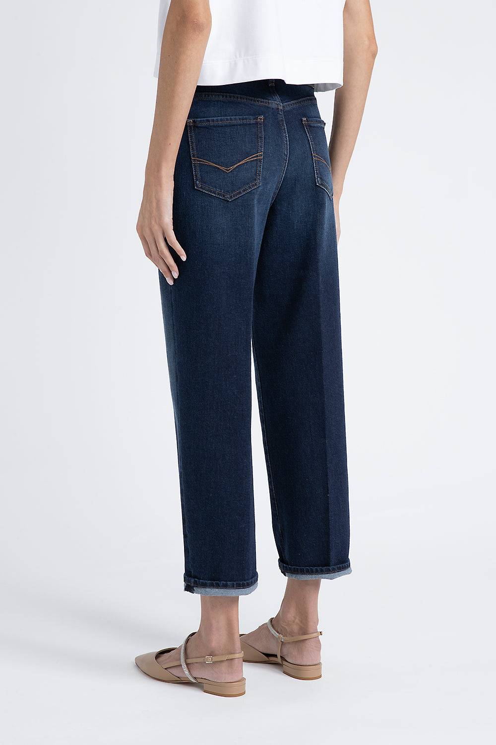 Peserico Pantalone in denim di cotone stretch Offerta Giorno del Papà