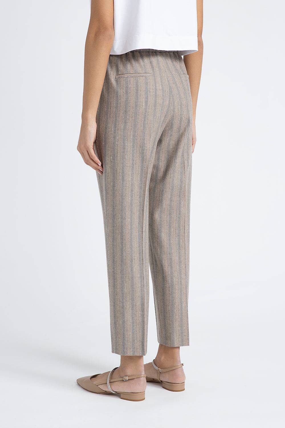 Peserico Pantalone con elastico in flanella di lana stretch Offerte esclusive