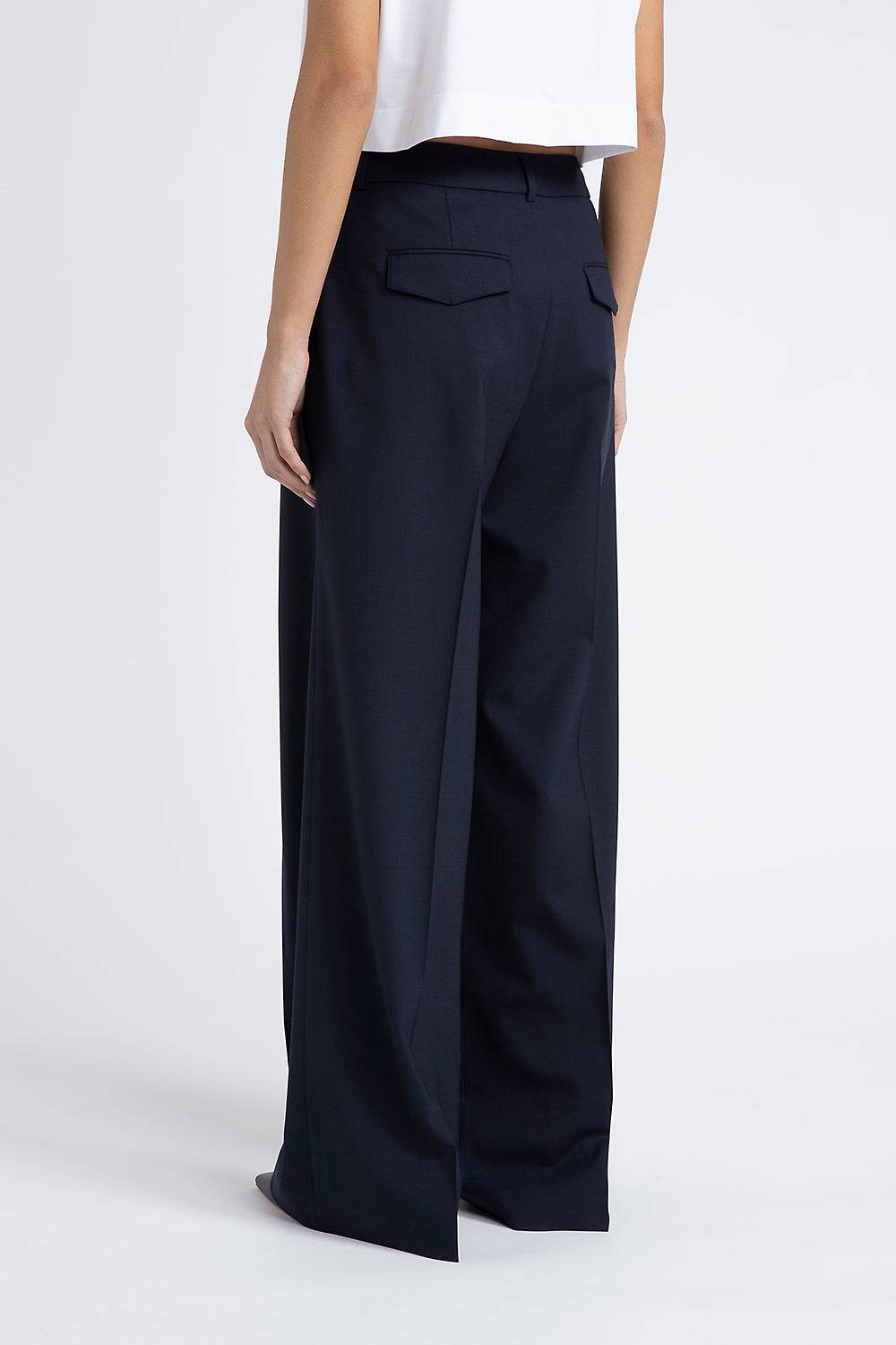 Peserico Pantalone palazzo in lana tecnica Lightning offer