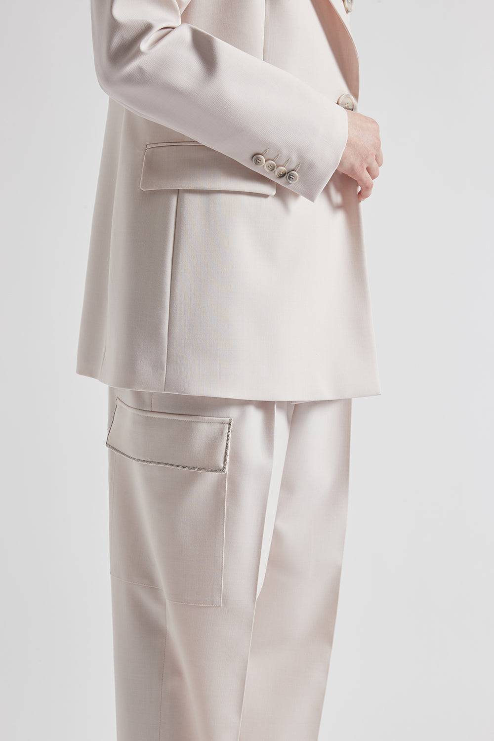 Peserico Pantalone carrot in twill di lana tecnica Nuovi prodotti
