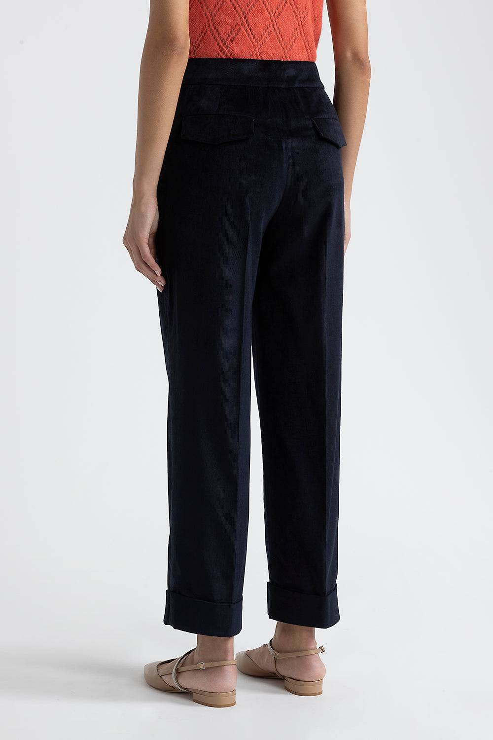 Peserico Pantalone straight in velluto 2000 righe Offerte giornaliere