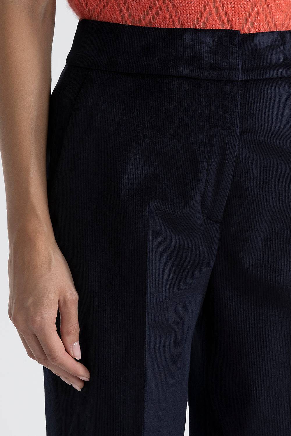 Peserico Pantalone straight in velluto 2000 righe Offerte giornaliere