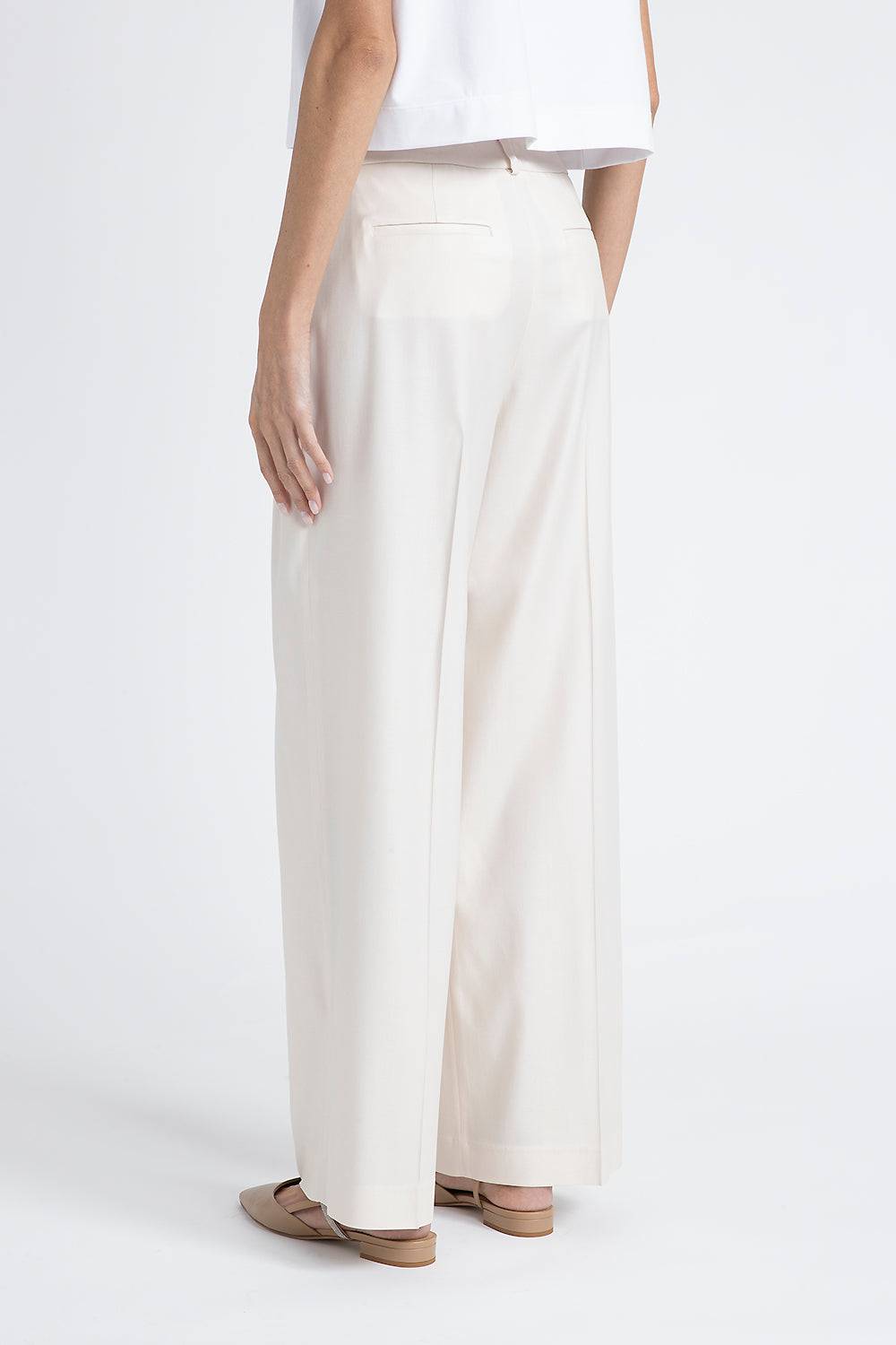 Peserico Pantalone wide in twill Offerte speciali