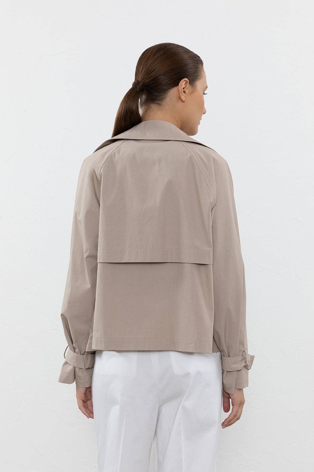 Peserico Trench corto in gabardina di cotone tecnica Nuovo