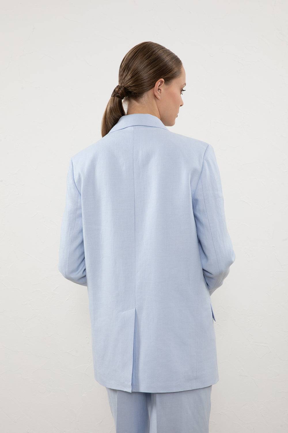 Peserico Blazer doppiopetto in gabardina di puro lino Spedizione Gratuita