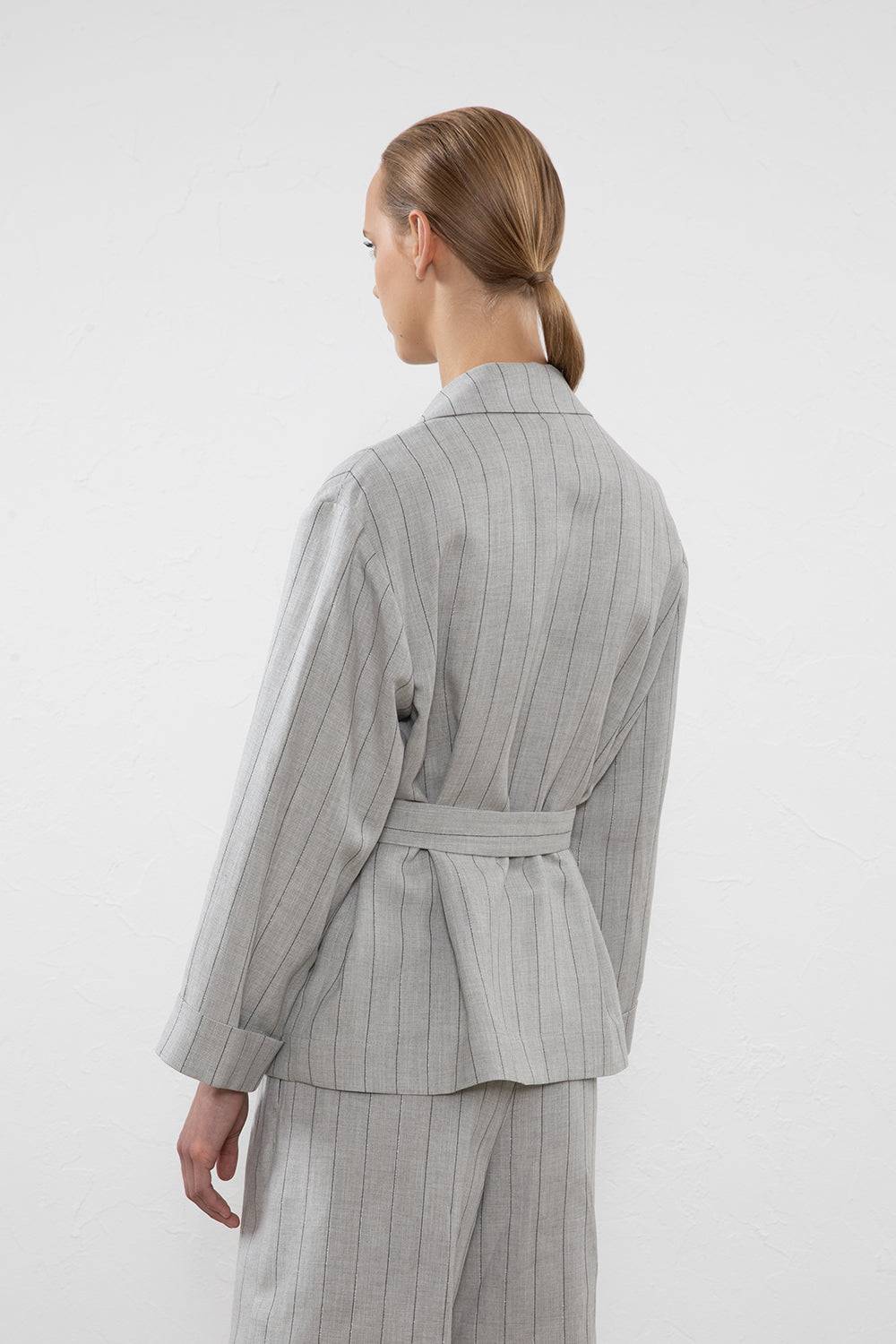 Peserico Blazer monopetto in lino, viscosa e lurex Pezzi Unici