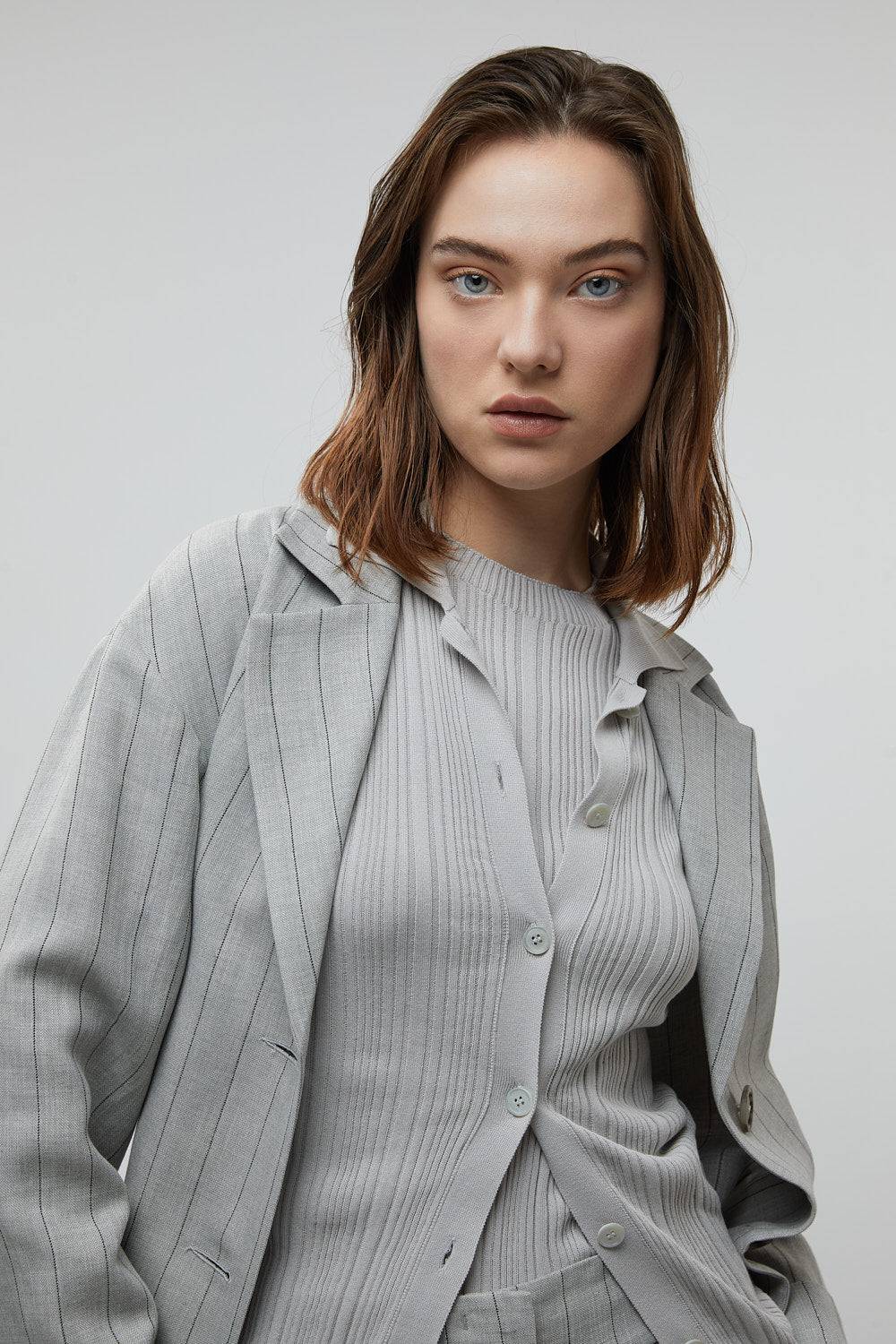 Peserico Blazer monopetto in lino, viscosa e lurex Pezzi Unici