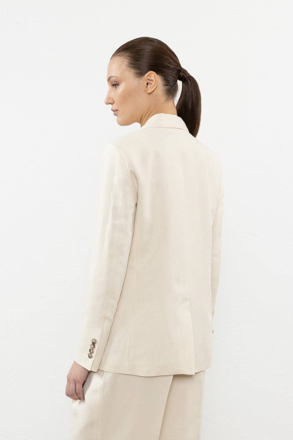 Peserico Blazer monopetto in lino e viscosa Soddisfazione Garantita