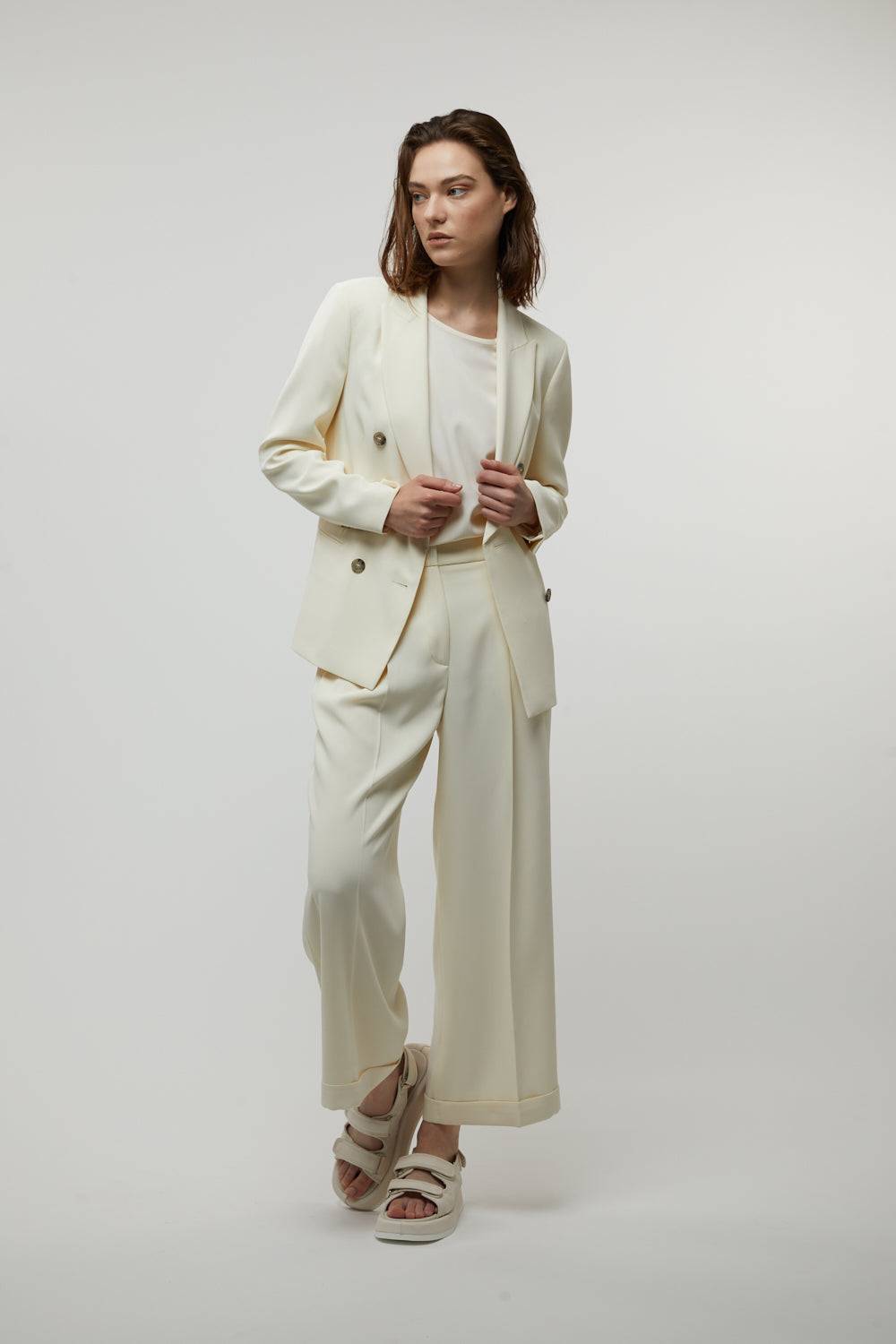 Peserico Blazer doppiopetto in cady crepe Qualità Garantita