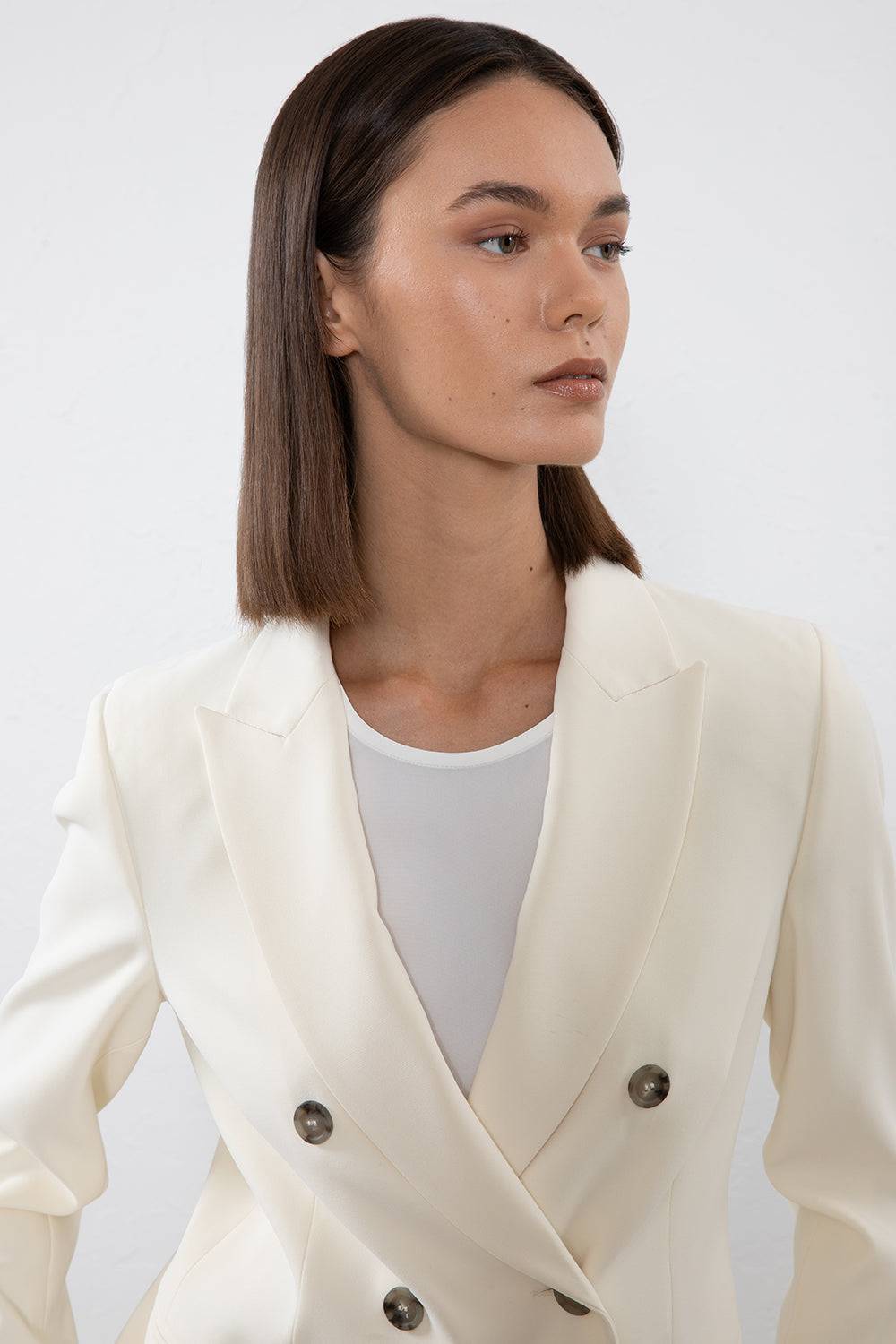 Peserico Blazer doppiopetto in cady crepe Qualità Garantita