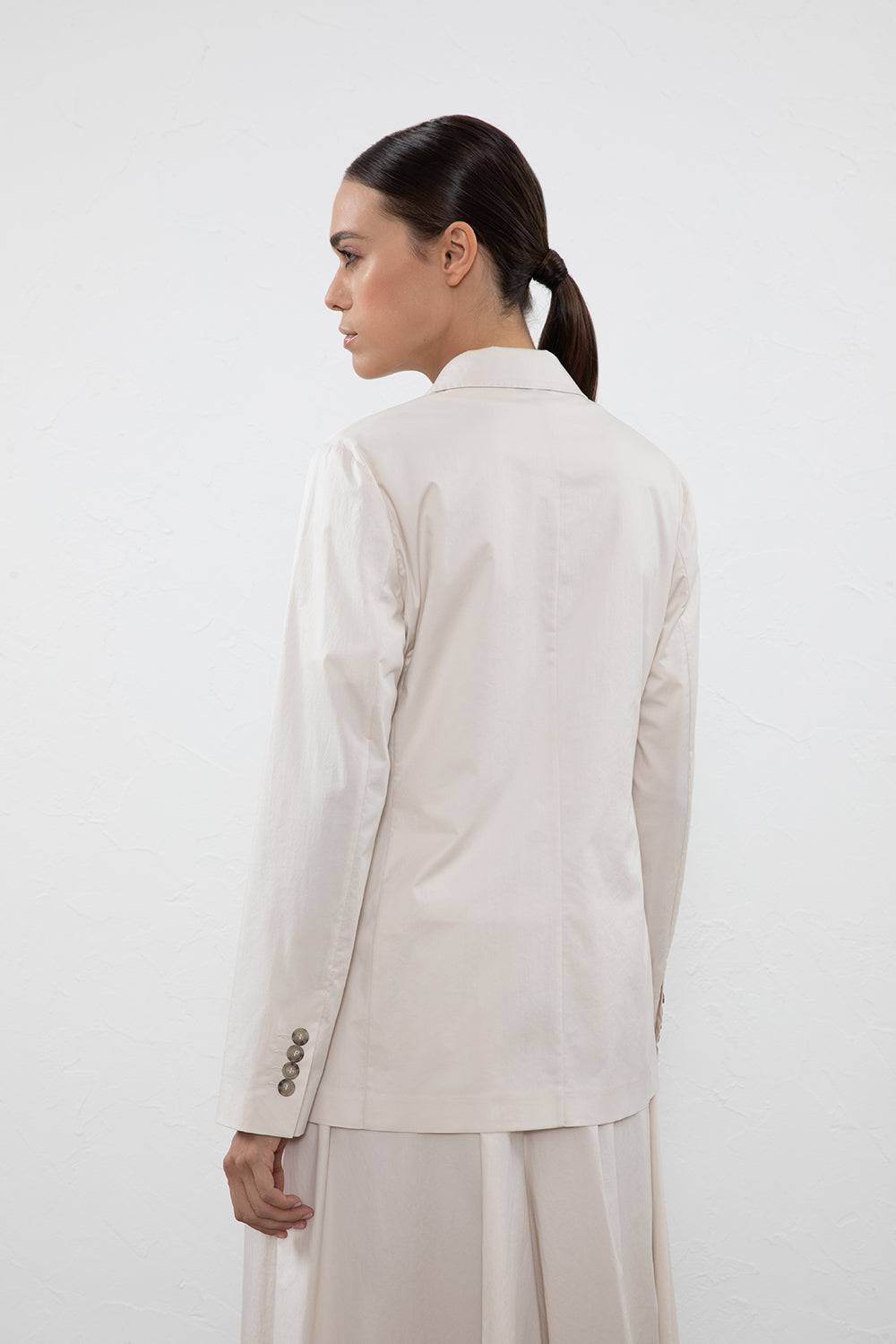 Peserico Blazer monopetto in raso leggero di cotone stretch Acquista Ora