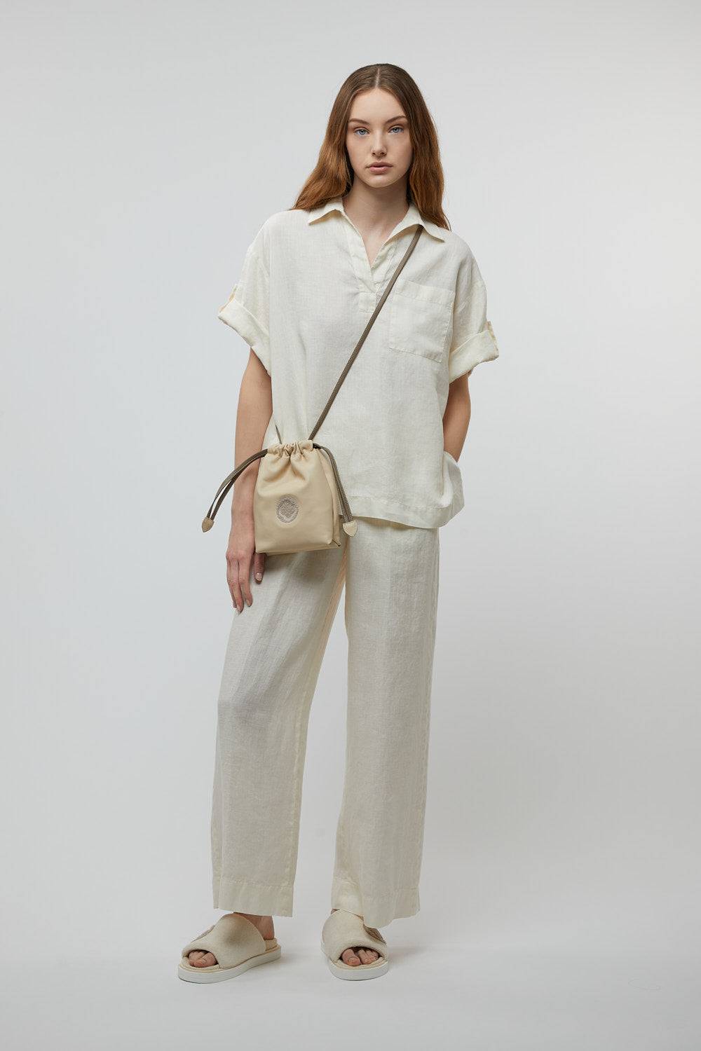 Peserico Blusa in tela di puro lino Promozione Limitata