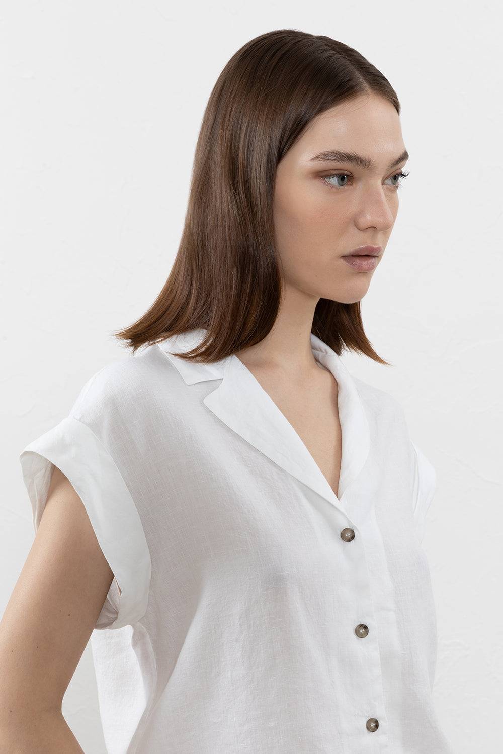 Peserico Camicia in tela di puro lino Shopping Online