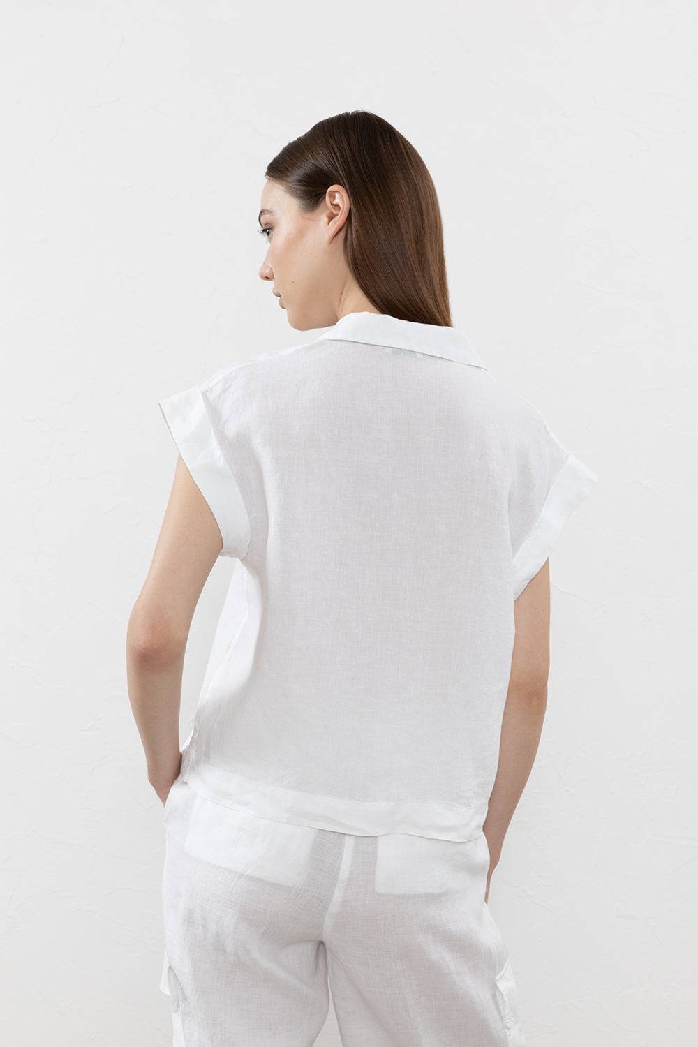Peserico Camicia in tela di puro lino Shopping Online