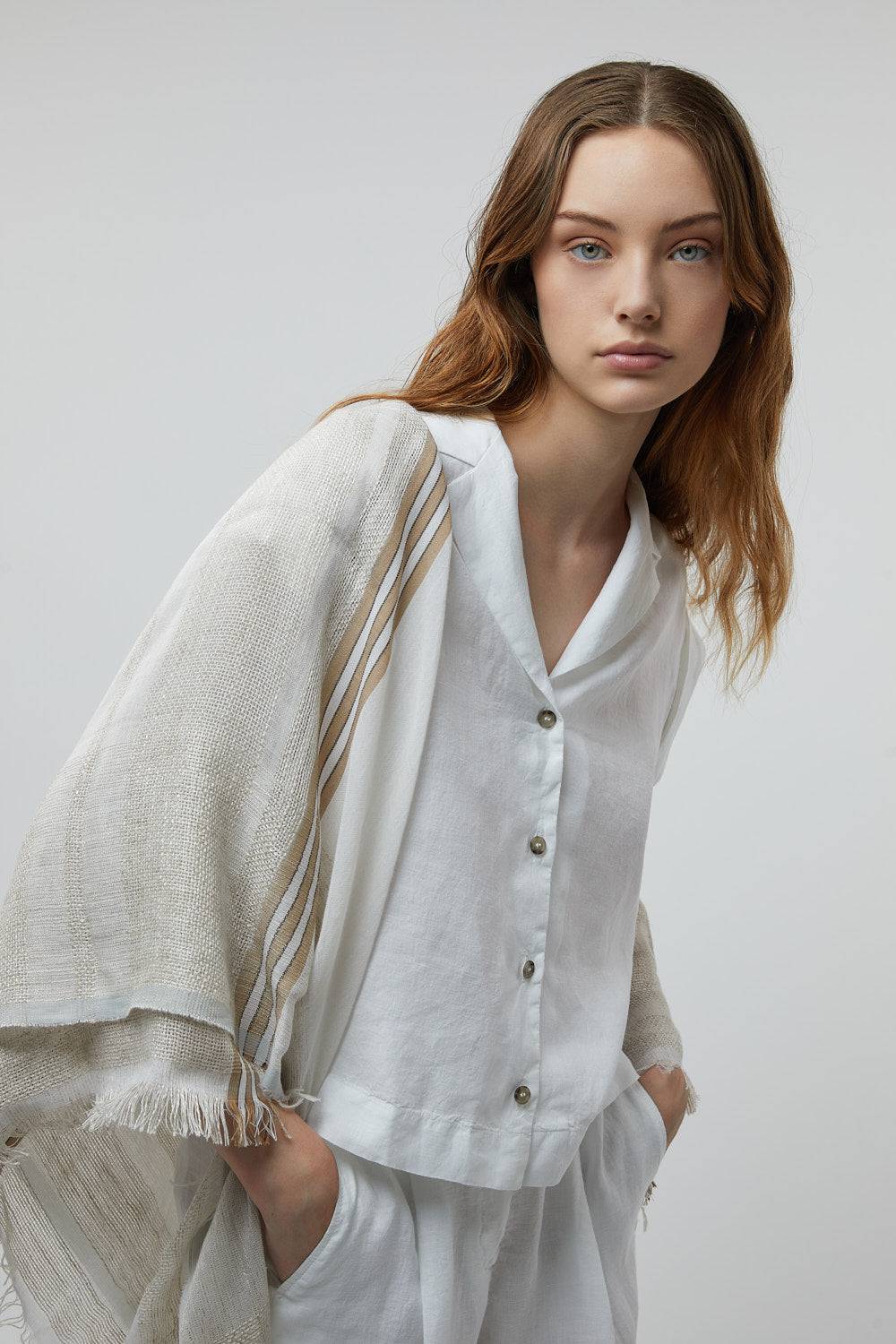 Peserico Camicia in tela di puro lino Shopping Online