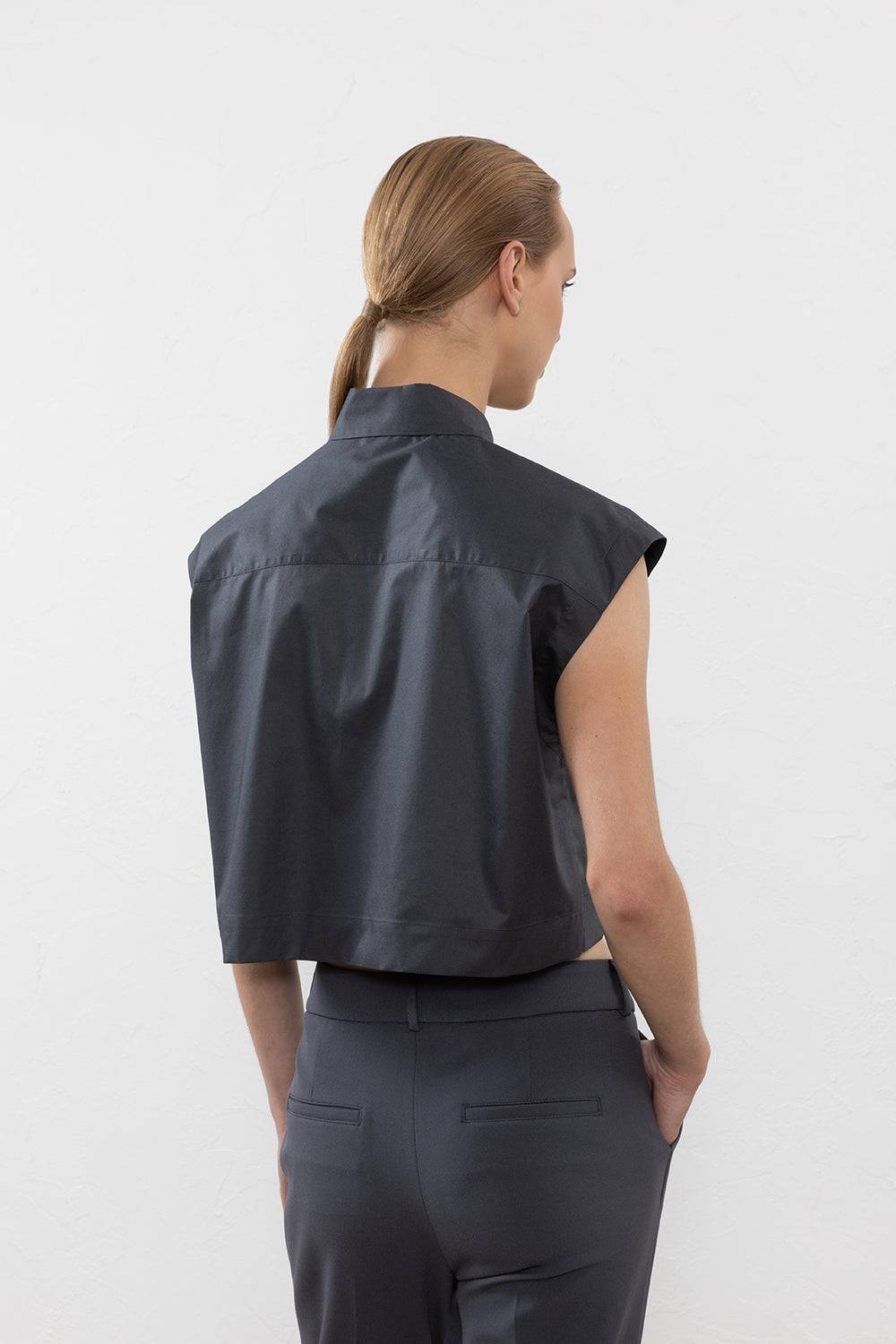 Peserico Top in micro twill di cotone laminato Prezzo Ridotto