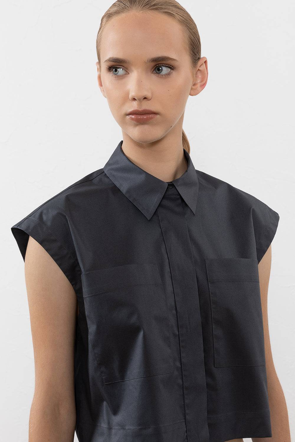 Peserico Top in micro twill di cotone laminato Prezzo Ridotto