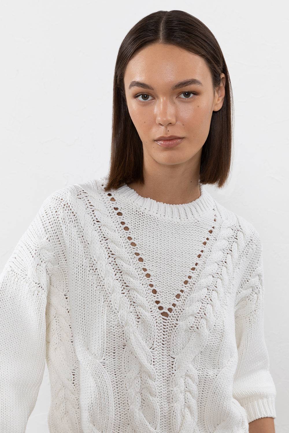 Peserico Maglia in fettuccia di puro cotone Sottocosto