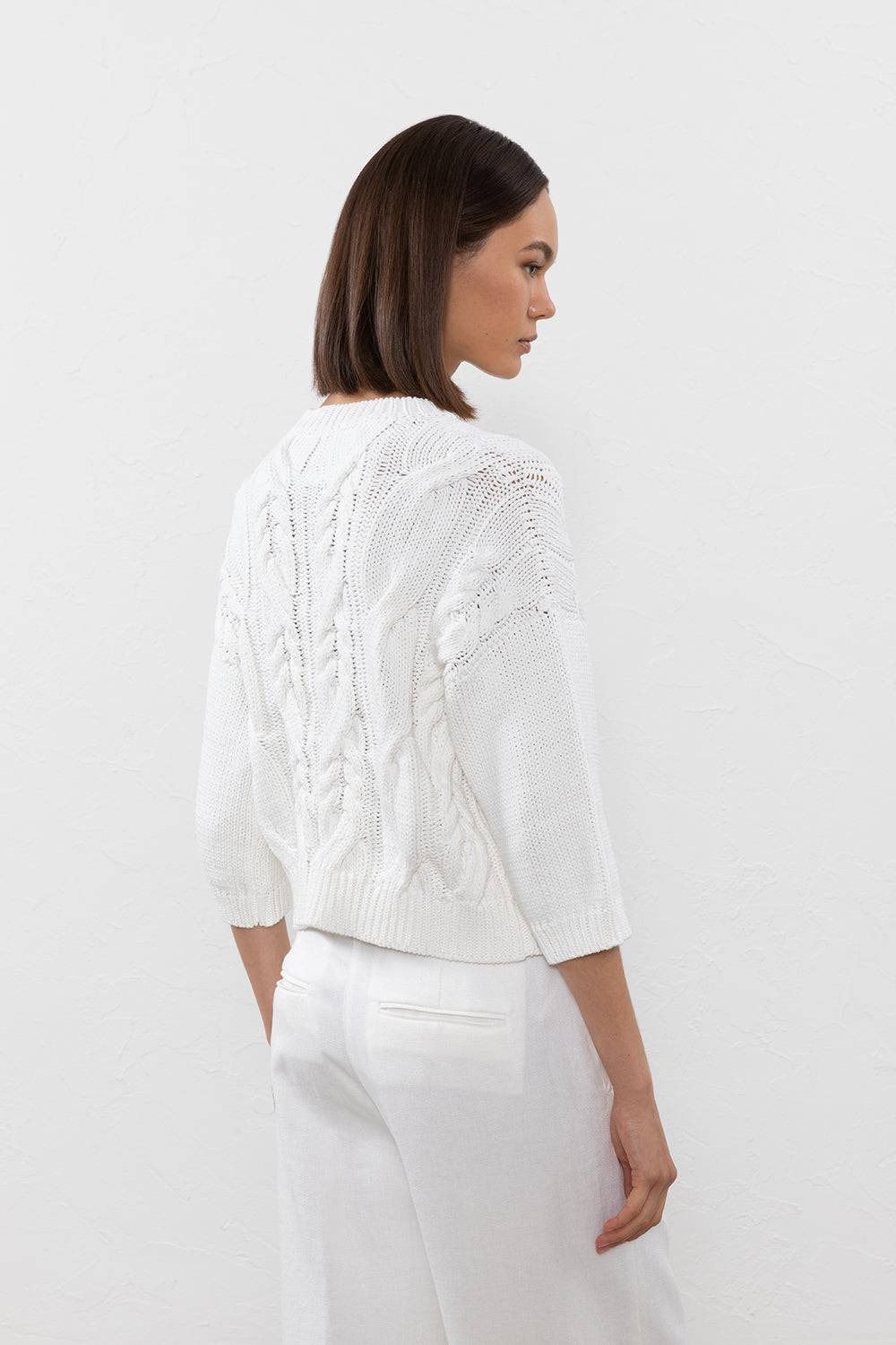 Peserico Maglia in fettuccia di puro cotone Sottocosto