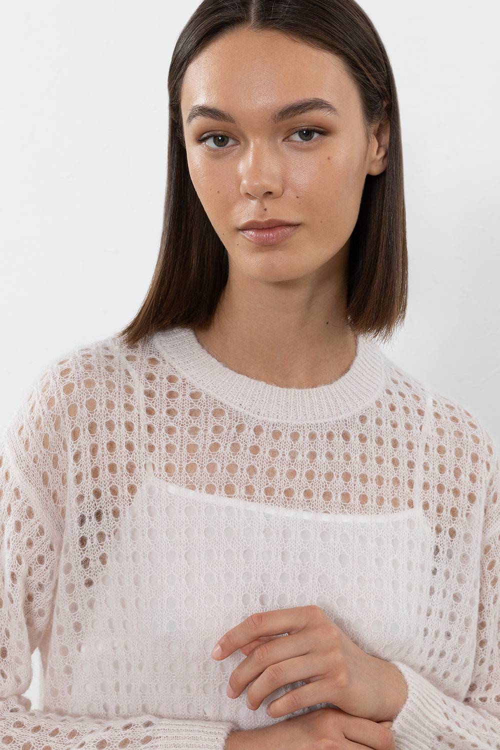 Peserico Maglia in leggero filato di baby suri alpaca Saldi