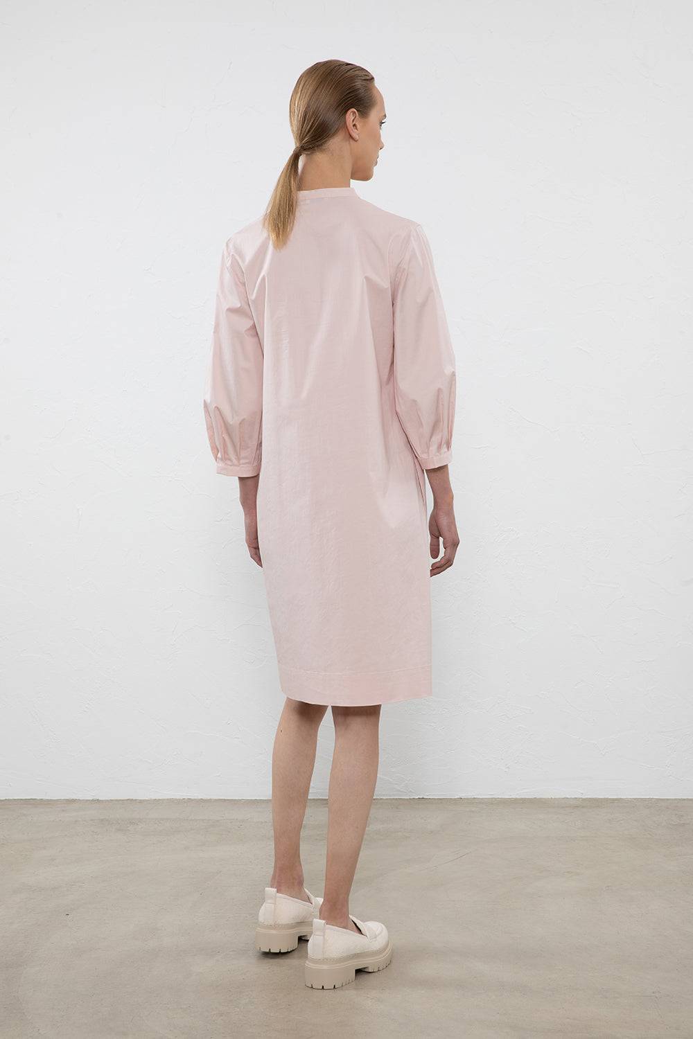 Peserico Abito midi in popeline di cotone stretch Saldi Di Fabbrica