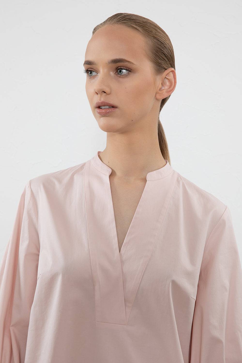 Peserico Abito midi in popeline di cotone stretch Saldi Di Fabbrica