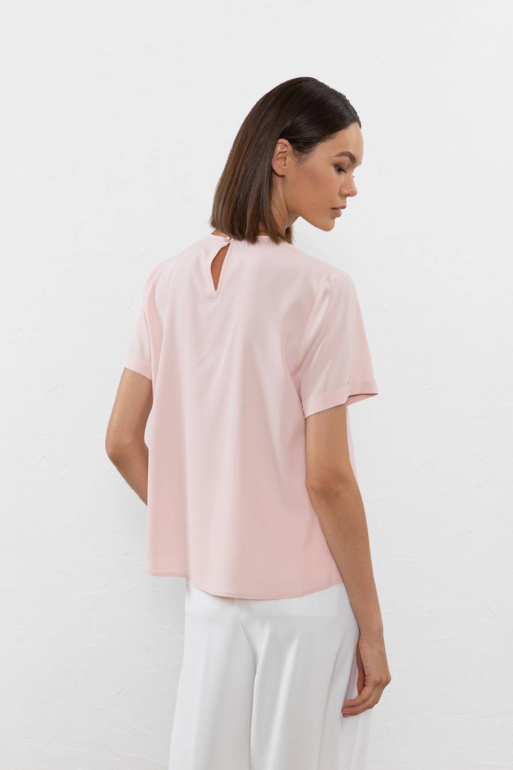 Peserico T-shirt in crepe de chine misto seta Nuova
