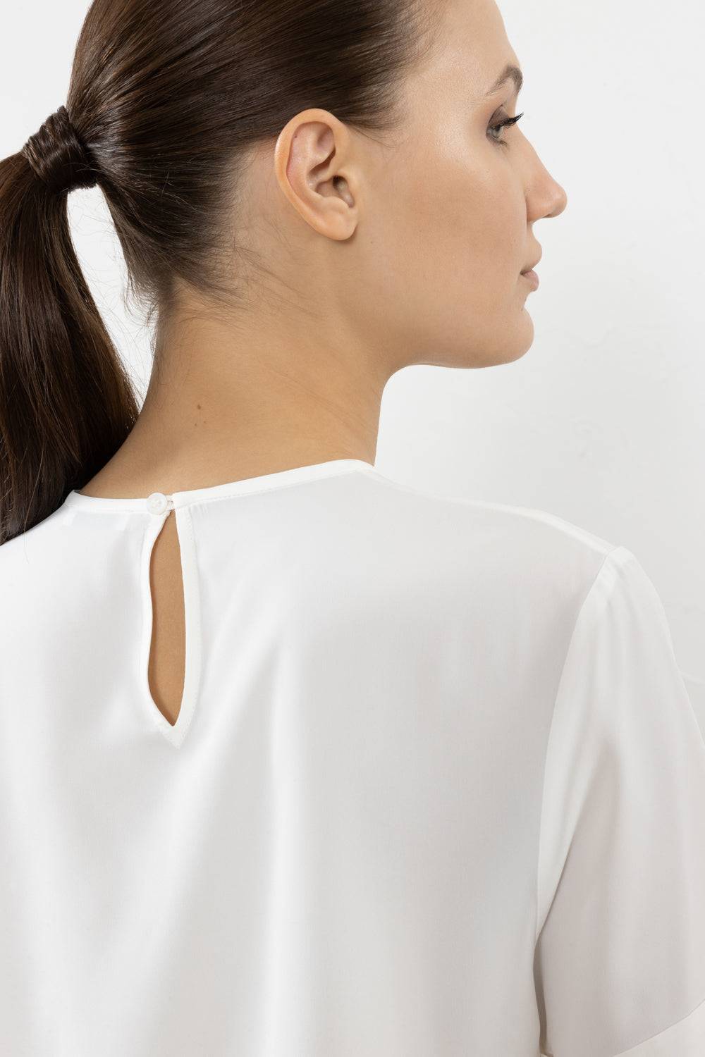 Peserico T-shirt in crepe de chine misto seta Moda