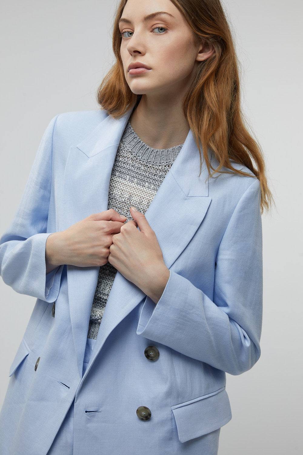 Peserico Top in filato di viscosa, lino, lurex e paillettes Negozio online di fabbrica