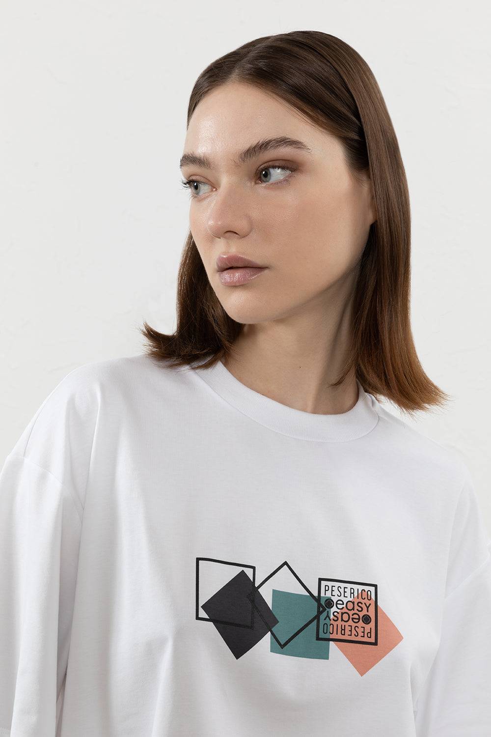 Peserico T-shirt in jersey di cotone Prezzo di fabbrica