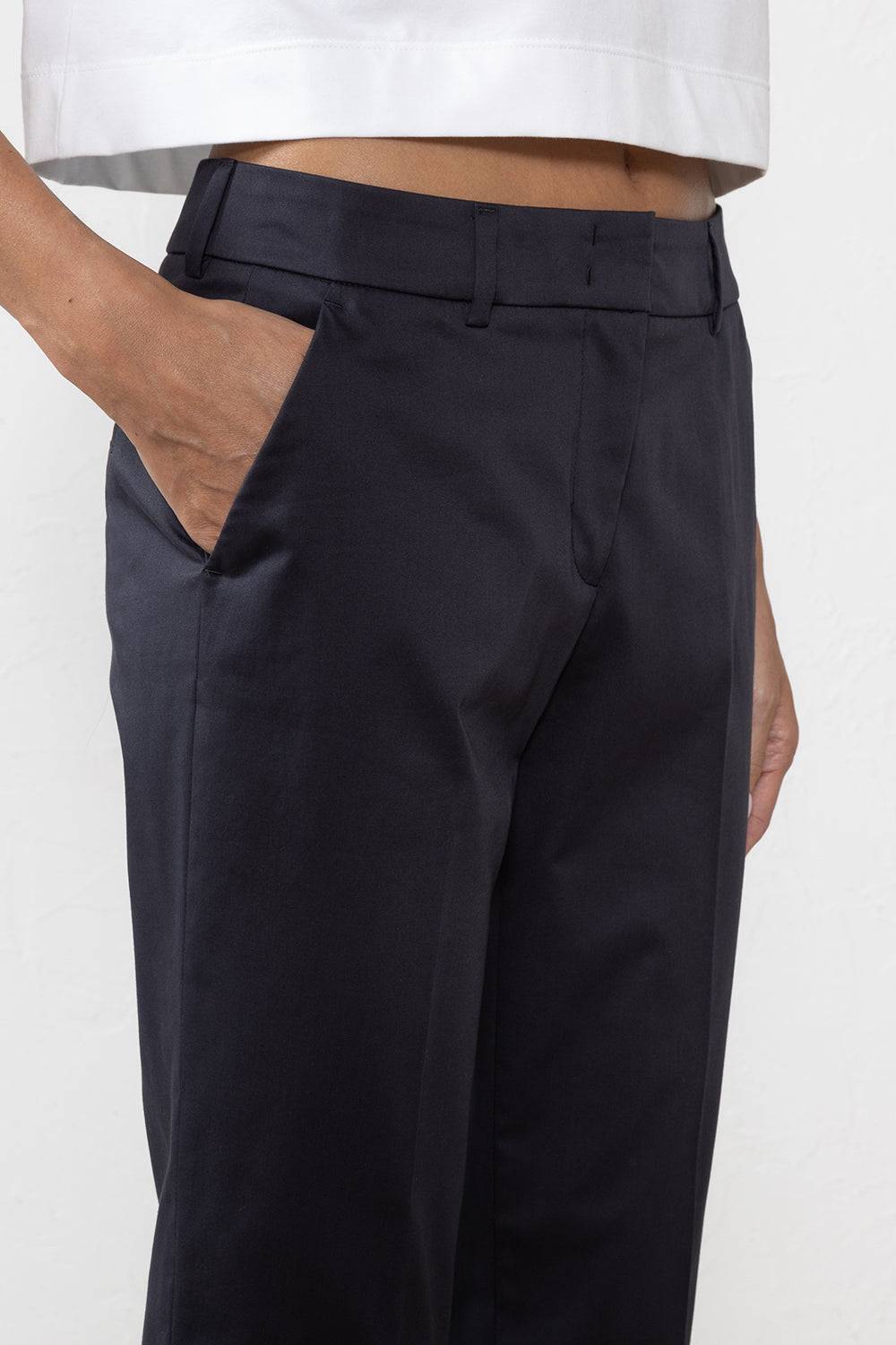 Peserico Pantalone in raso leggero di cotone Shopping online