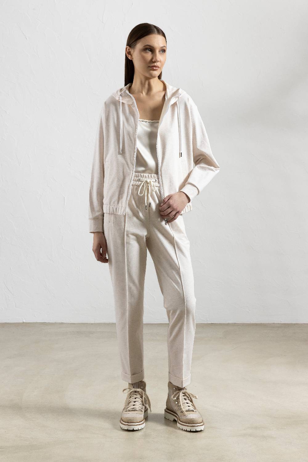 Peserico Pantalone in felpa leggera di cotone Offerte esclusive