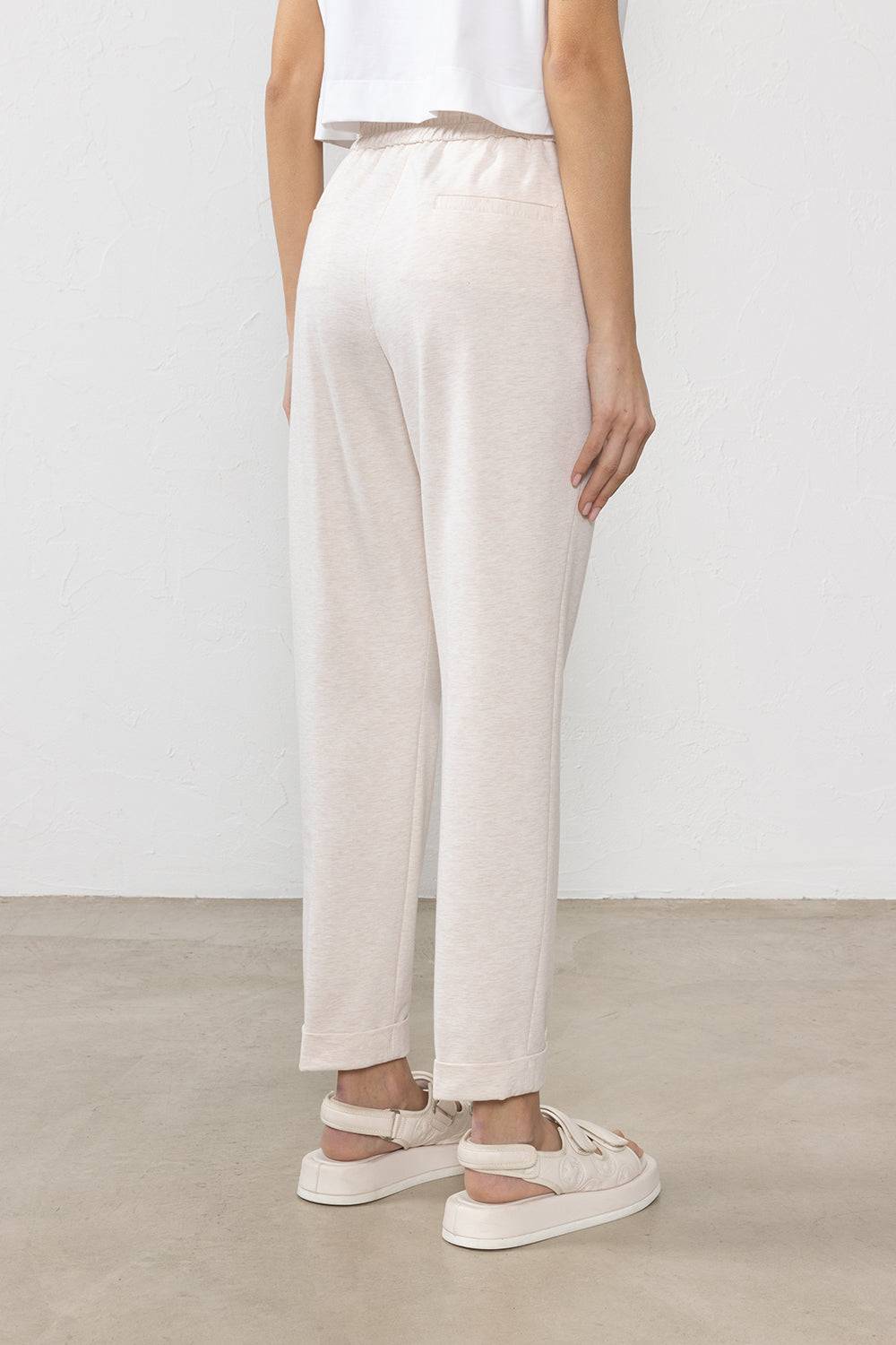 Peserico Pantalone in felpa leggera di cotone Offerte esclusive