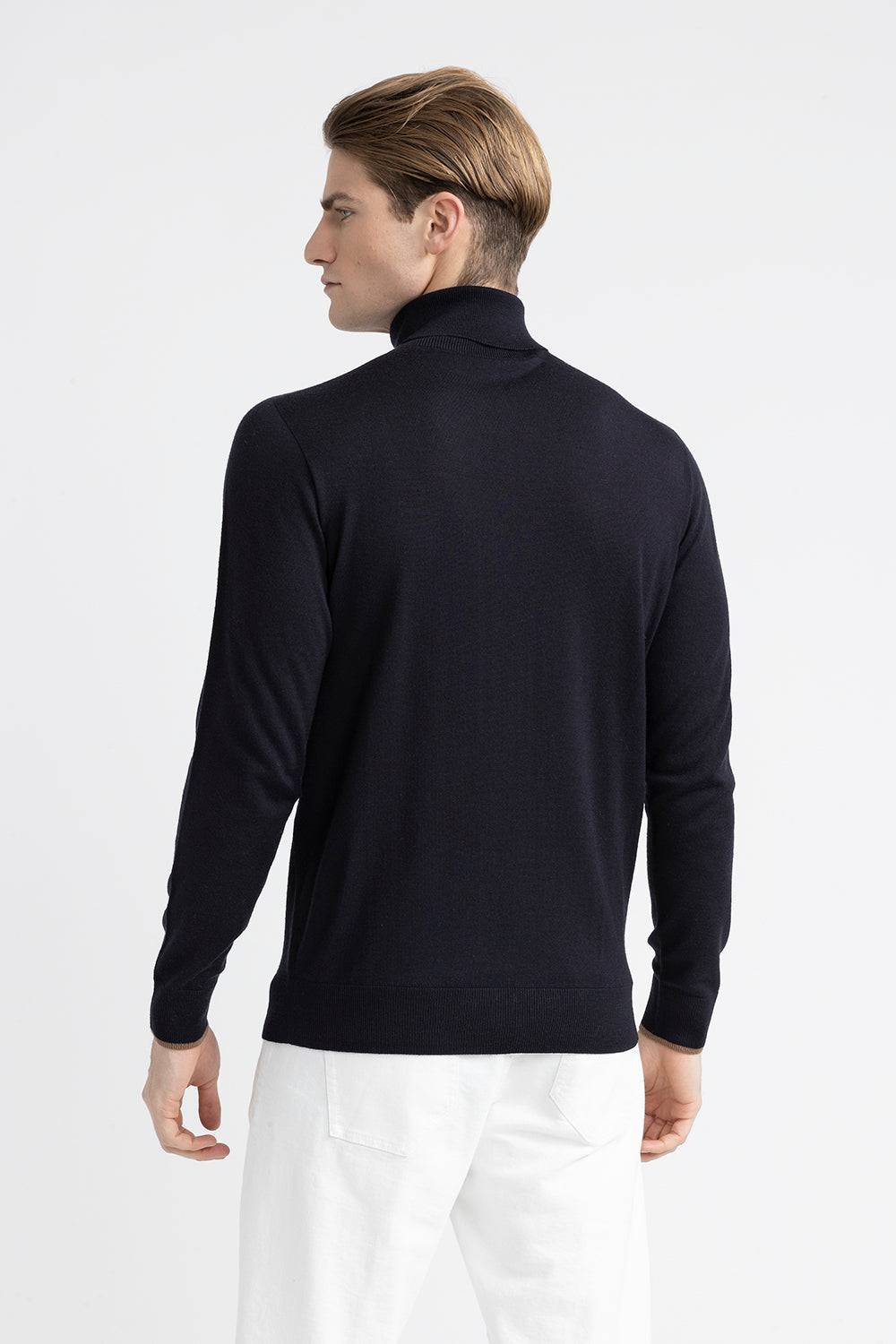 Peserico Maglia collo alto in pura lana vergine Liquidazione