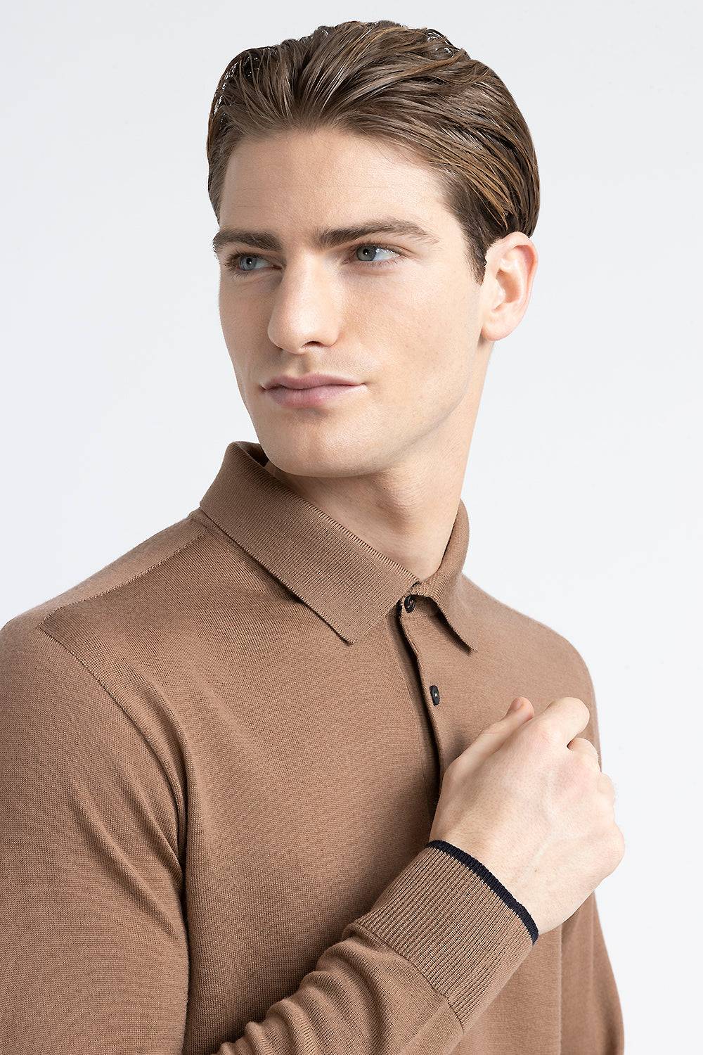 Peserico Maglia scollo a polo in pura lana vergine Offerte giornaliere