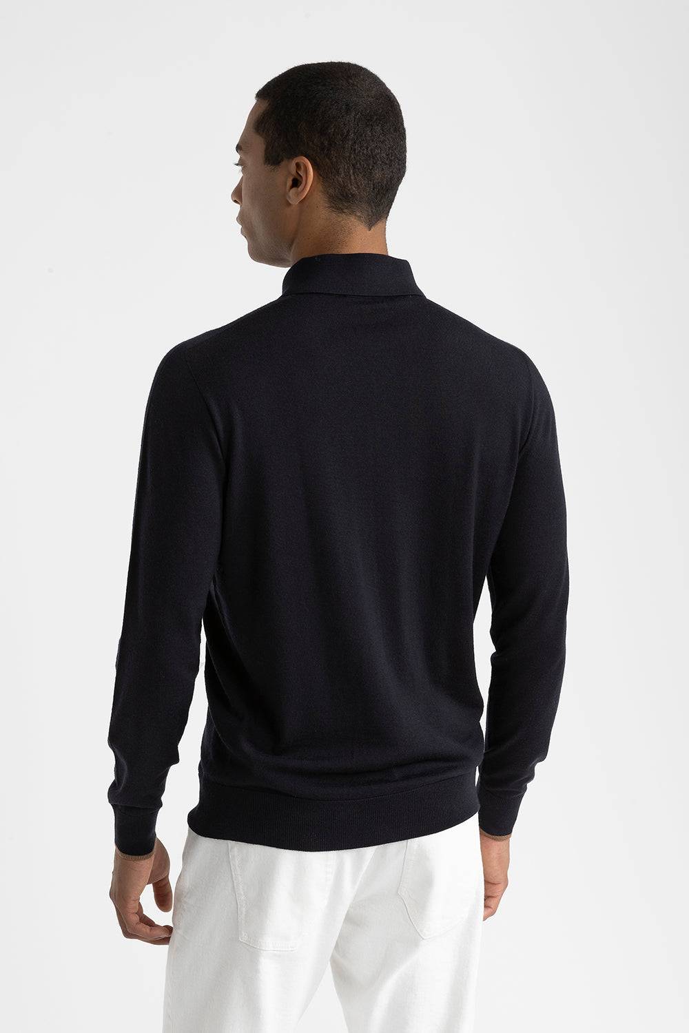 Peserico Maglia scollo a polo in pura lana vergine Offerte speciali