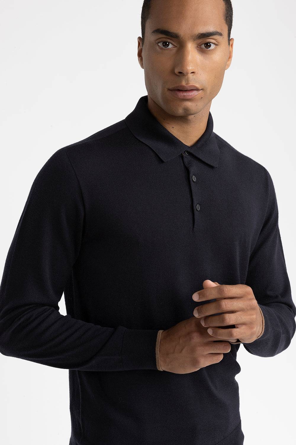 Peserico Maglia scollo a polo in pura lana vergine Offerte speciali
