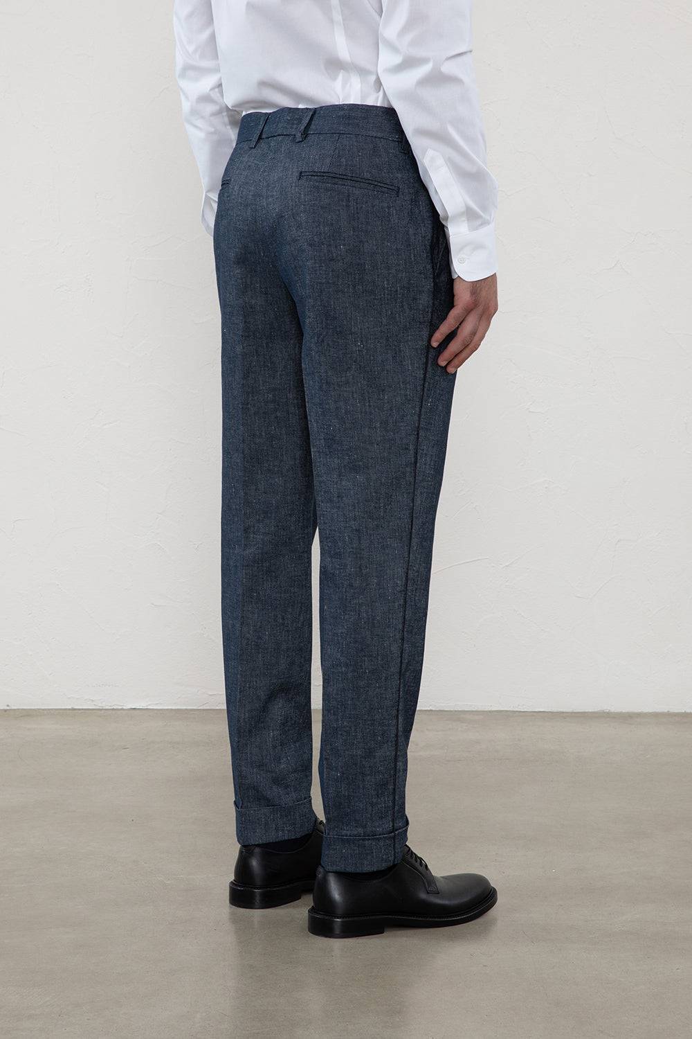 Peserico Pantalone flat in lino cotone Fino al 65% di sconto