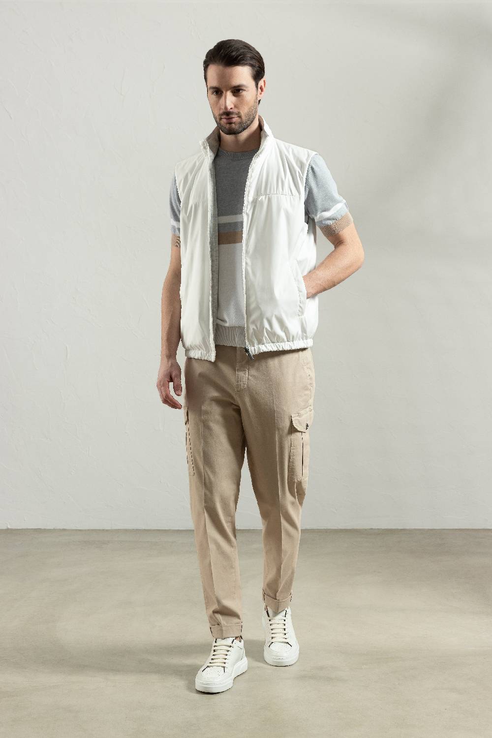 Peserico Pantalone chino in gabardina di cotone stretch Sostegno trimestrale