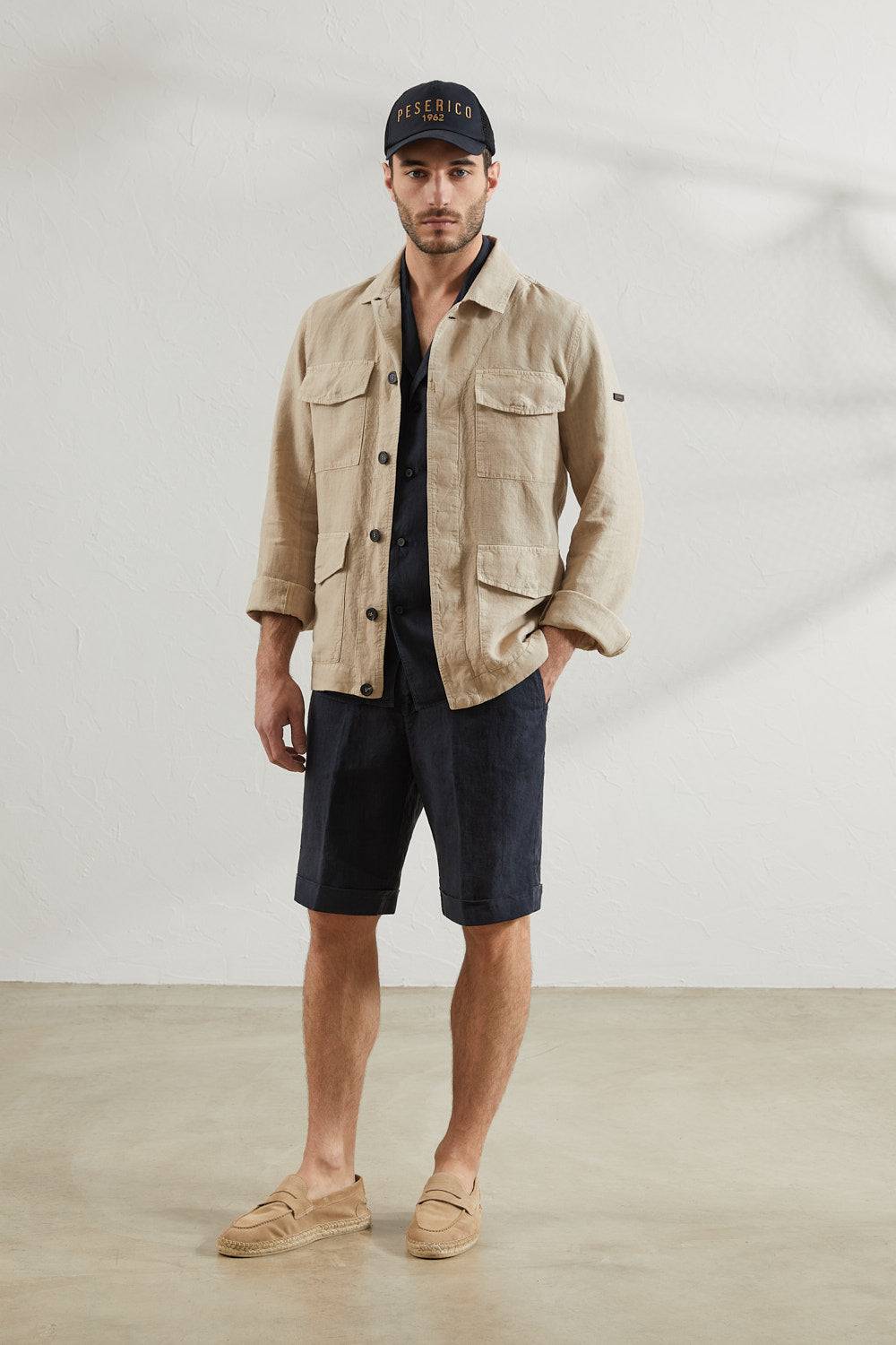 Peserico Pantaloncini in tela di lino Duty-free