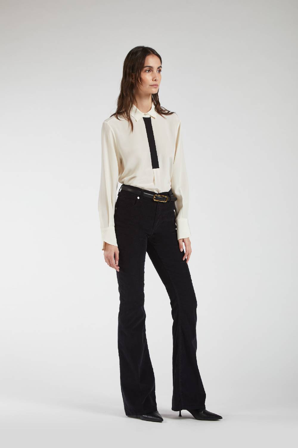 Piazza Sempione JENNIFER Pantalone bootcut con ricamo monogram Offerta