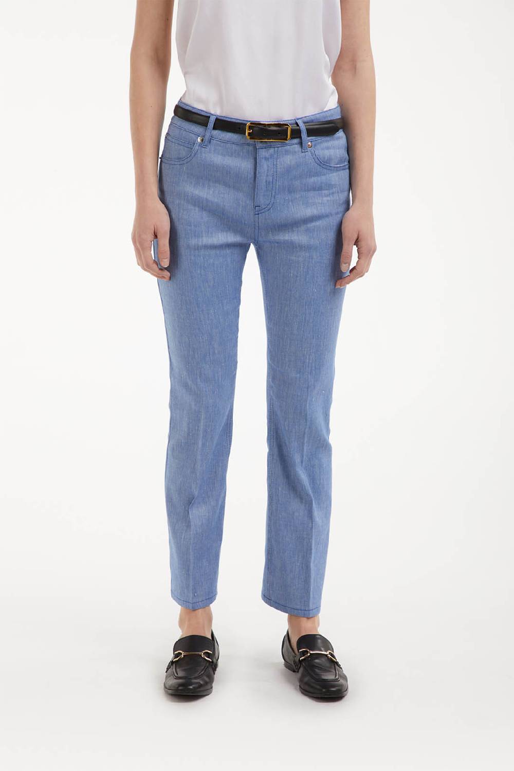 Piazza Sempione OLIVIA Pantalone 5 tasche effetto denim 2025