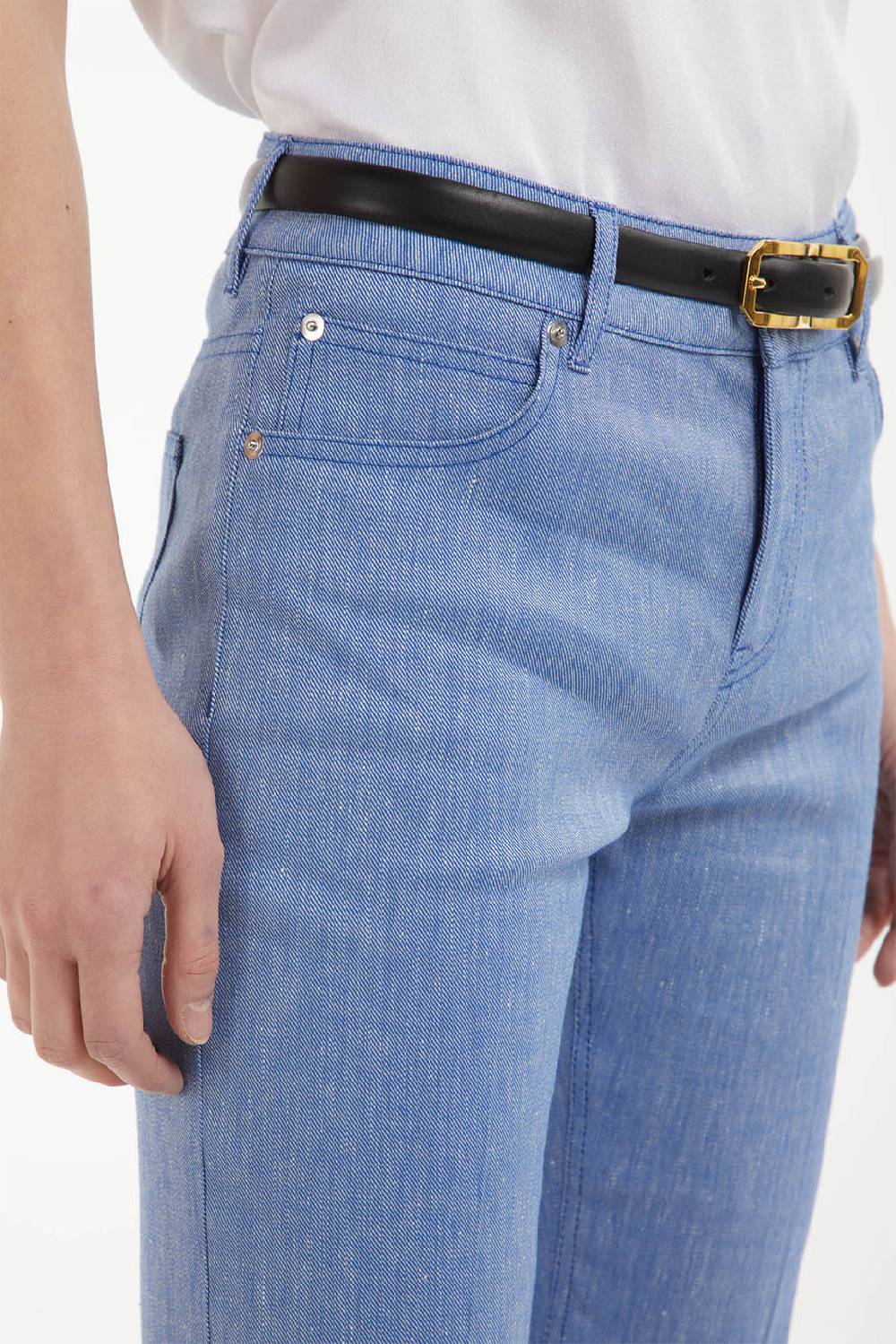 Piazza Sempione OLIVIA Pantalone 5 tasche effetto denim 2025