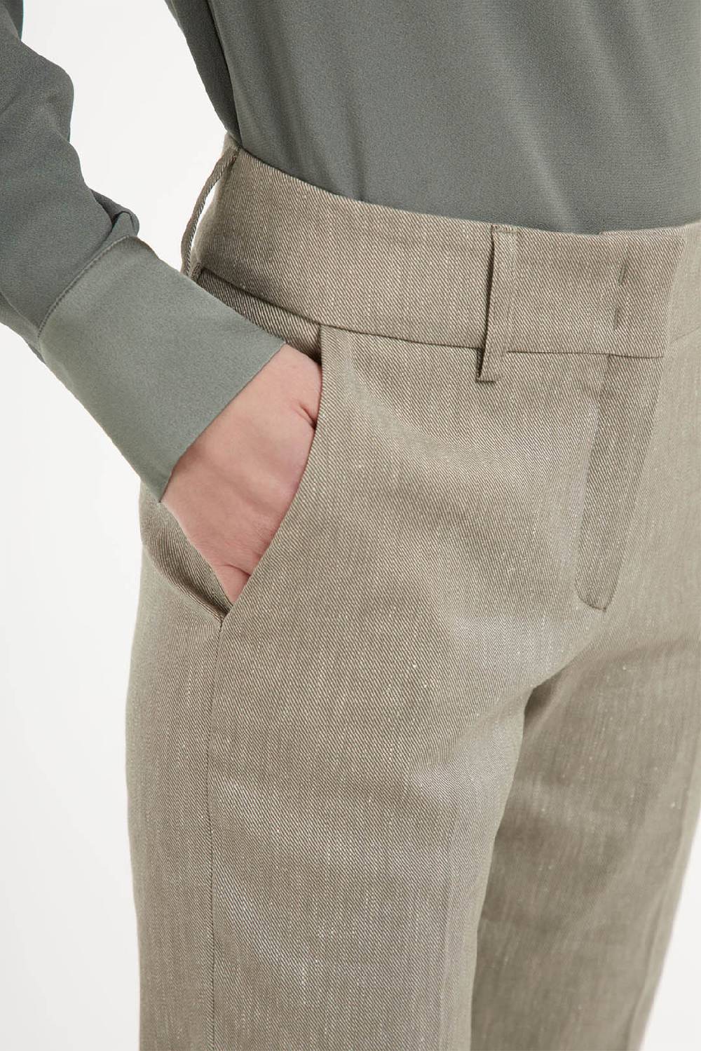 Piazza Sempione KIM Gabardina di lino cotone effetto denim 2025