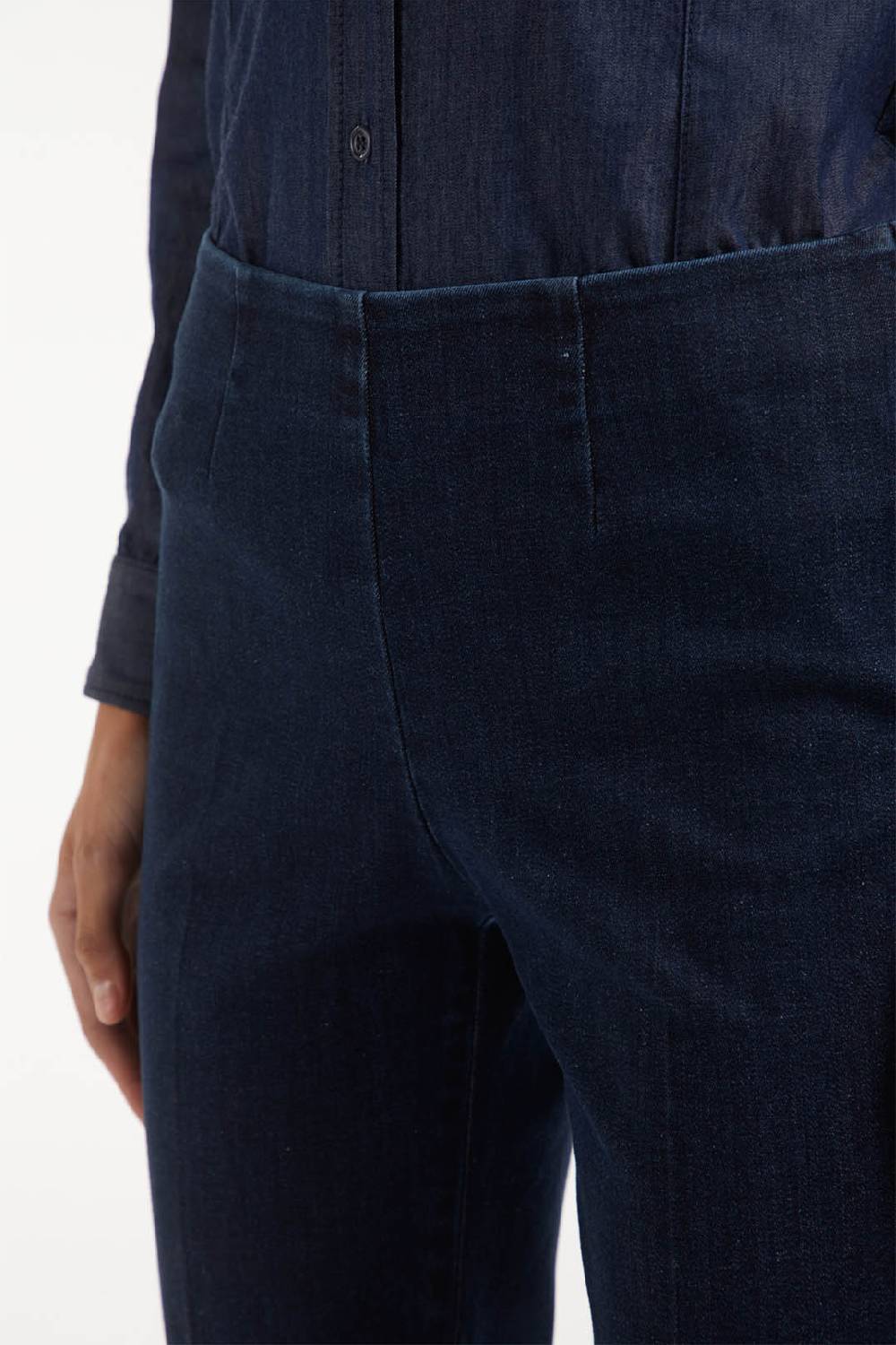 Piazza Sempione AUDREY pantalone iconico AUDREY in denim blu elasticizzato Nuovo