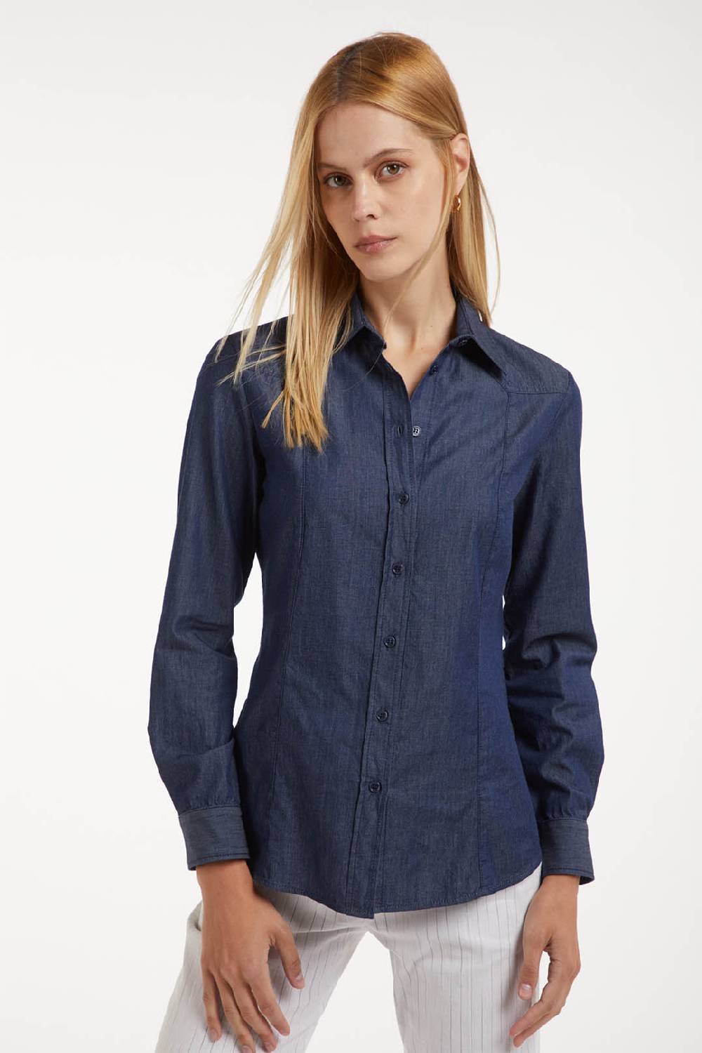Piazza Sempione Camicia western in denim In Linea