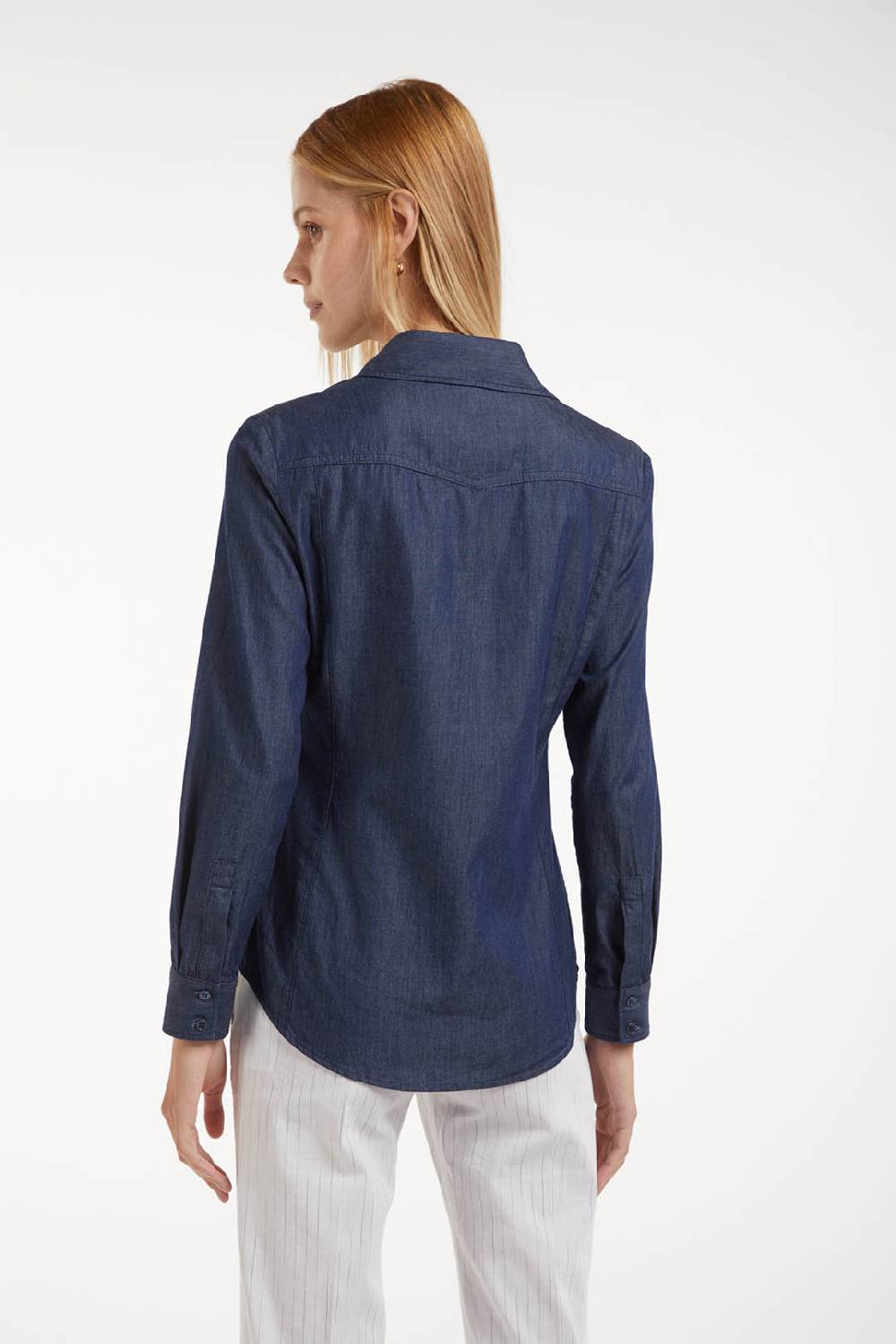 Piazza Sempione Camicia western in denim In Linea